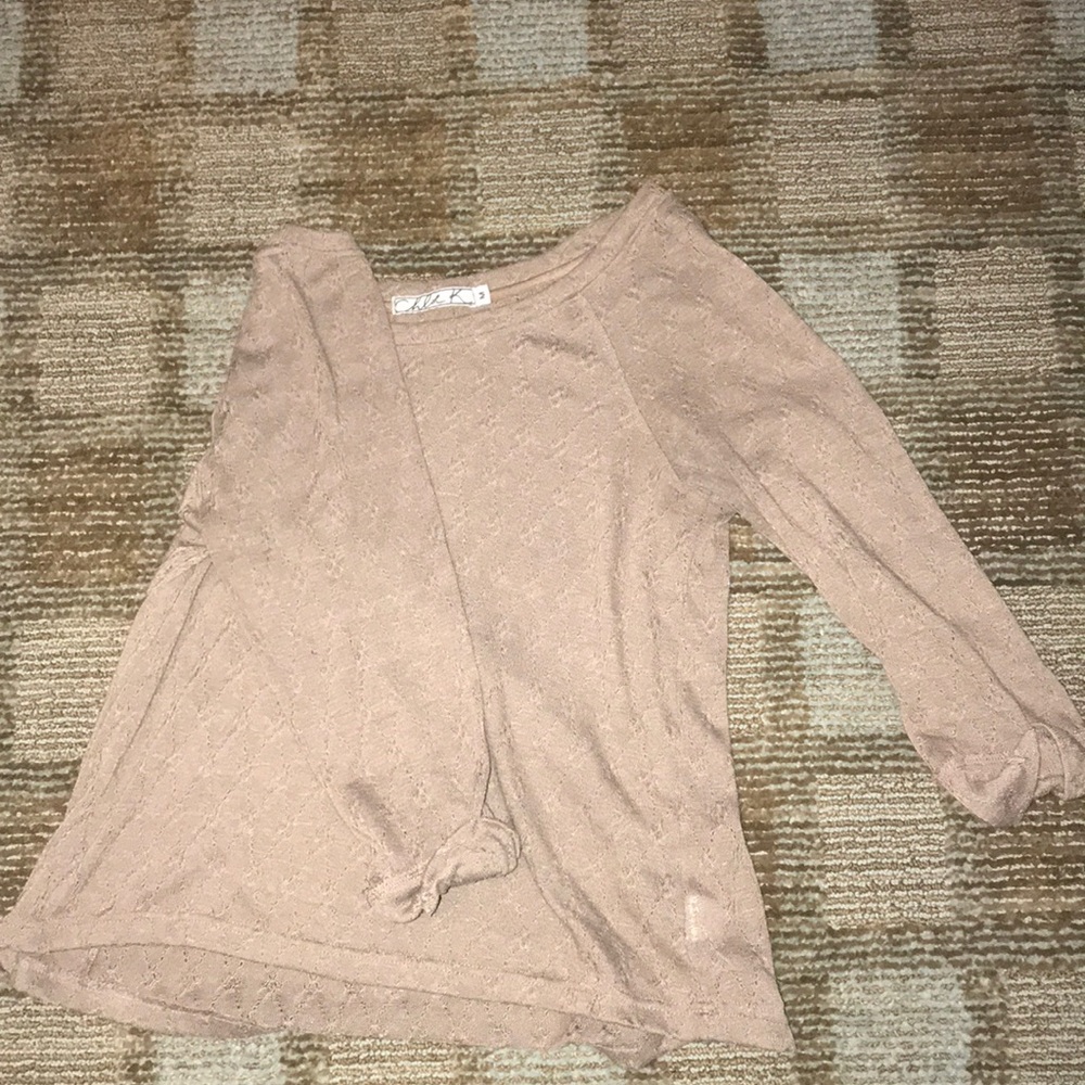 Rolled long sleeve blouse